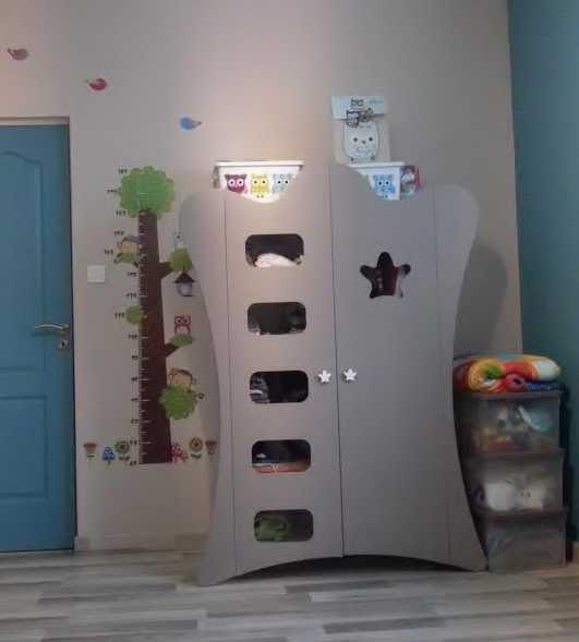 L'Armoire Bébé King Blanche et Lin