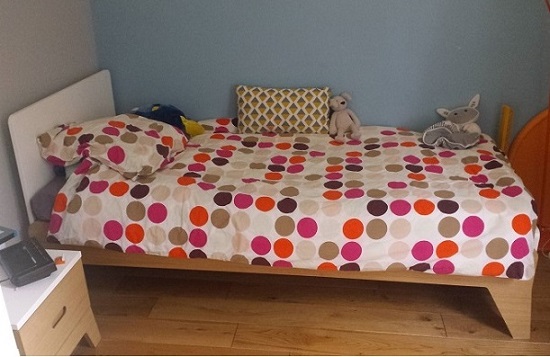 Le Lit Aloa blanc et bois