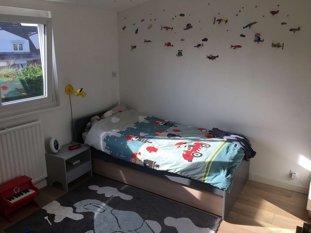 Le lit gigogne willow gris et h&ecirc;tre