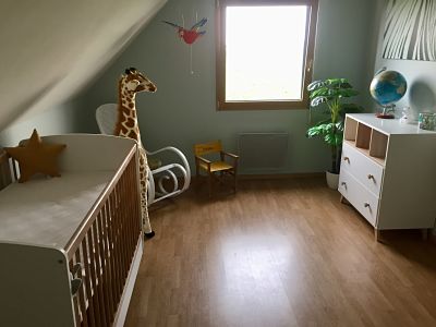 Commode Bébé Pepper Blanc et Bois avec Plan à Langer compatible