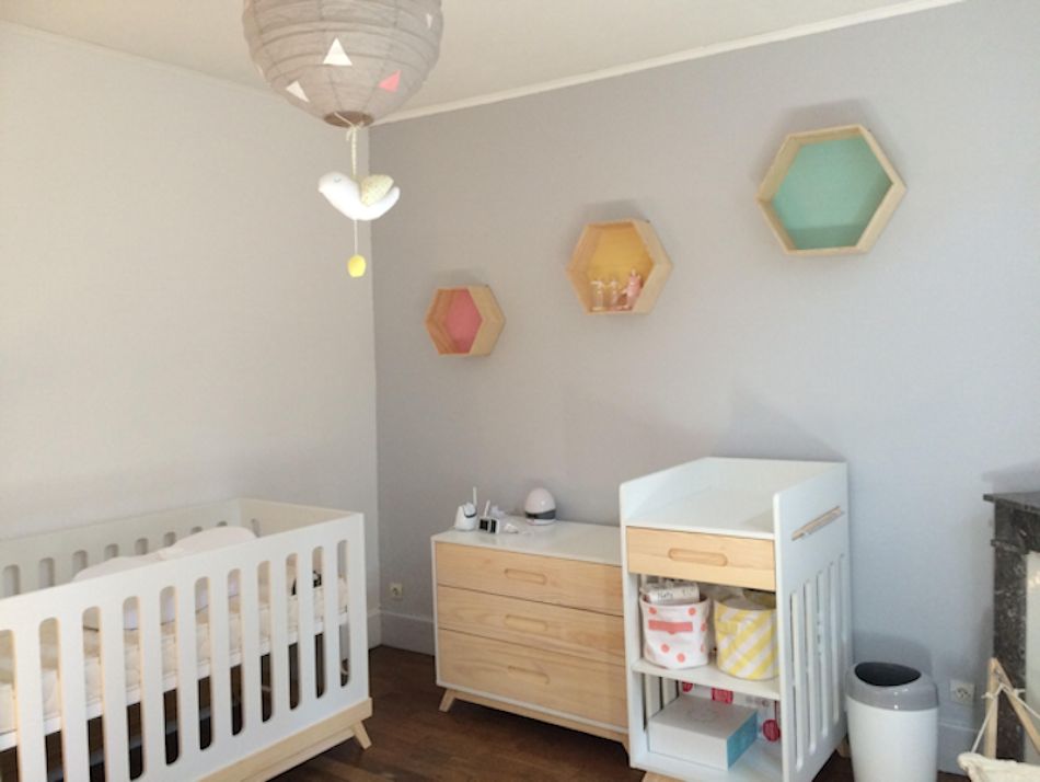 La Mini Chambre Bébé Songe Blanche et Bois