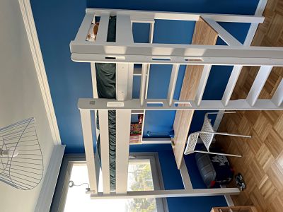 Mezzanine 90 x 190 avec bureau bois CANCUN