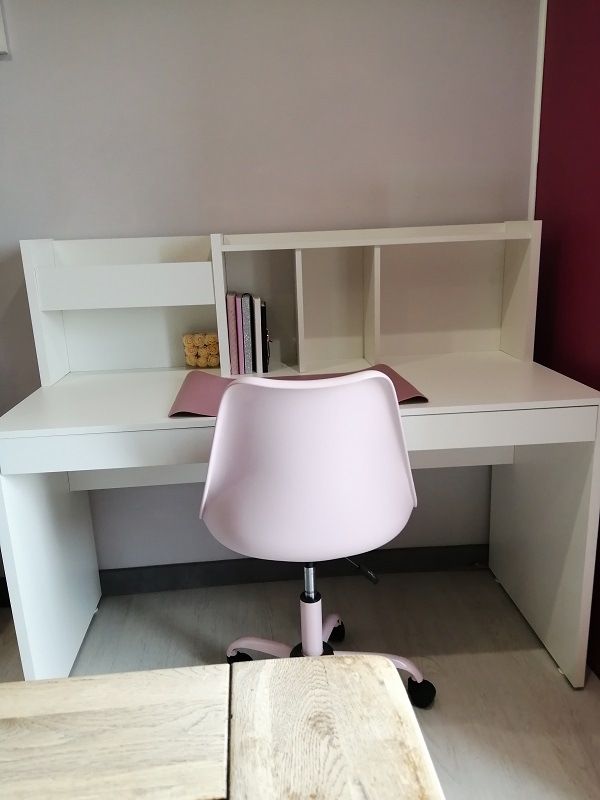 Bureau enfant Iléo Blanc avec rangements