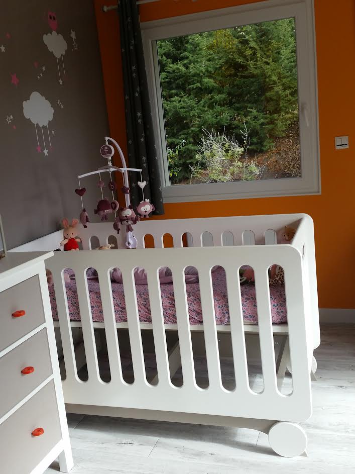 Le lit bébé évolutif Pepper blanc et lin