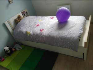 Le lit enfant Bora blanc et bois