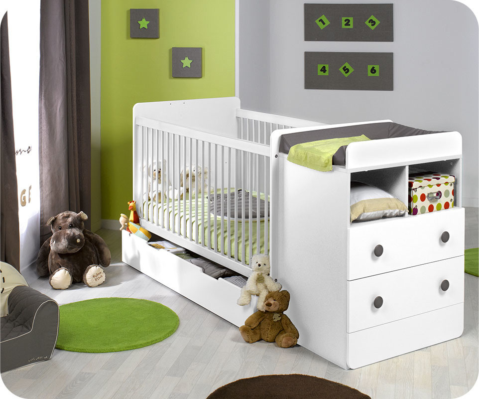 lit bebe evolutif avec commode a langer