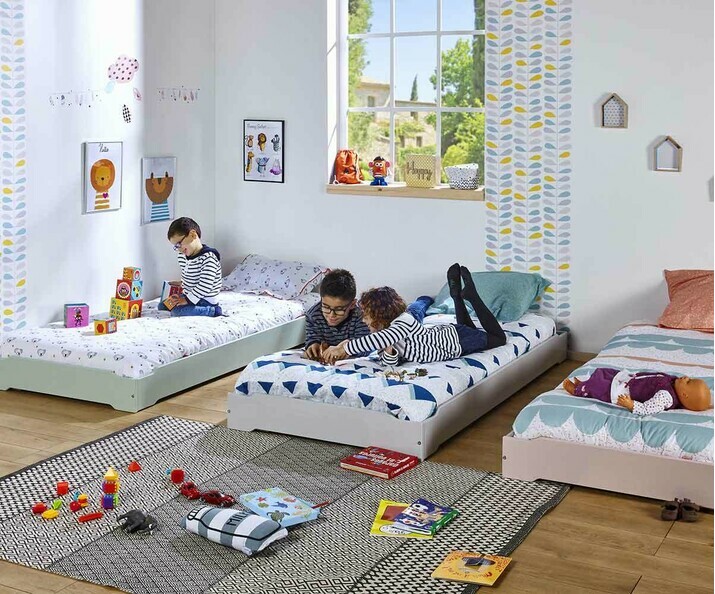 Lit Enfant Empilable Happy Mobilier En Pin Massif Made In France