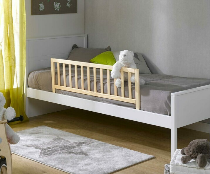 Barrière de sécurité pour lit enfant 90 cm Gris