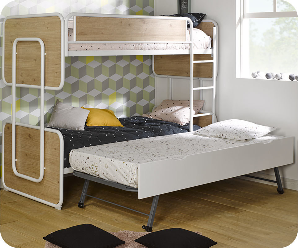 lit superposé gigogne lit superpos 233 enfant spiral blanc ch 234 ne 90x200 cm avec lit superposé gigogne lit superpos 233 enfant spiral blanc ch 234 ne 90x200 cm avec