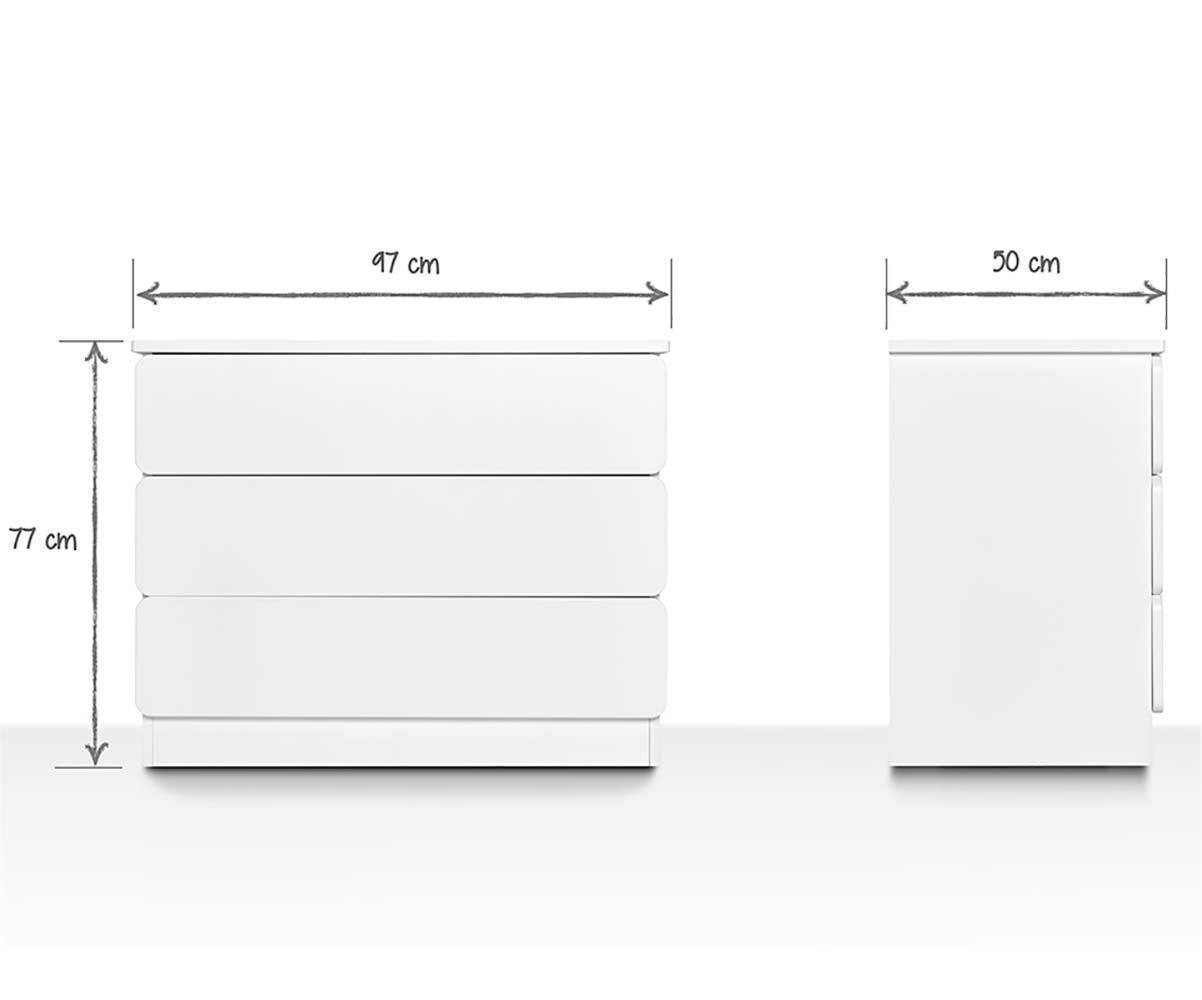 Commode Enfant Twist Blanche Mobilier Ecologique Made In France