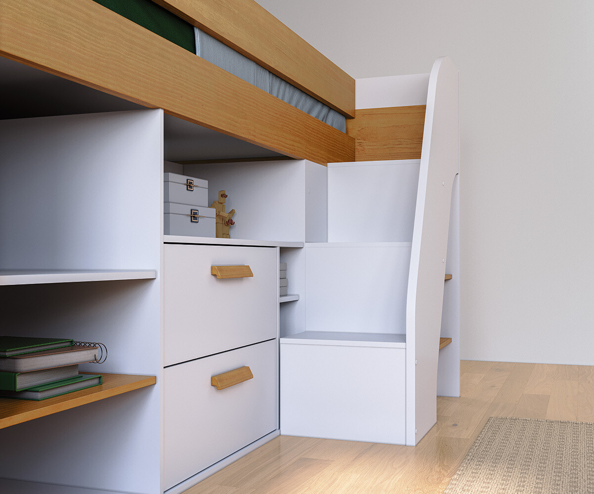 Lit Enfant Mi Hauteur Auckland Mobilier Gain De Place Sureleve