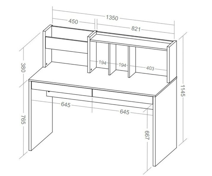 Dimensions du bureau 