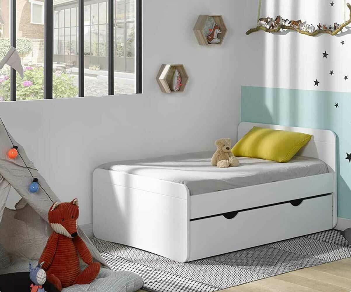 Lit enfant à tiroir et matelas 70x140 cm Super car