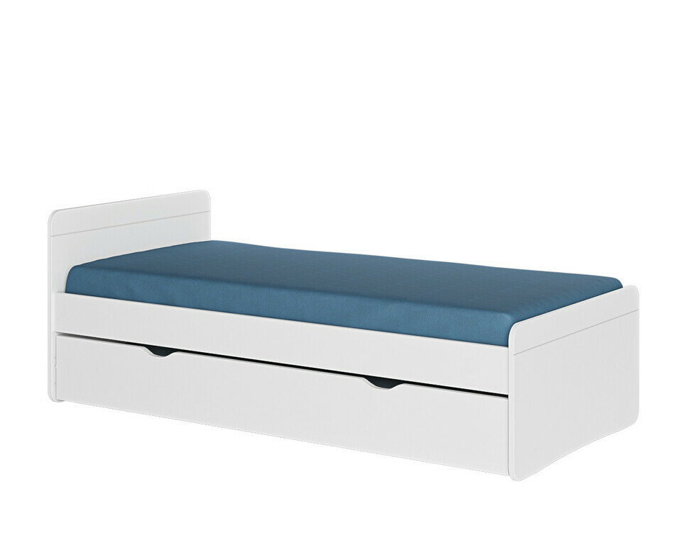 Lit Willow blanc avec sommier gigogne