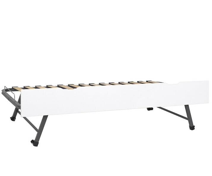 Sommier Gigogne façade en Bois Massif Blanc