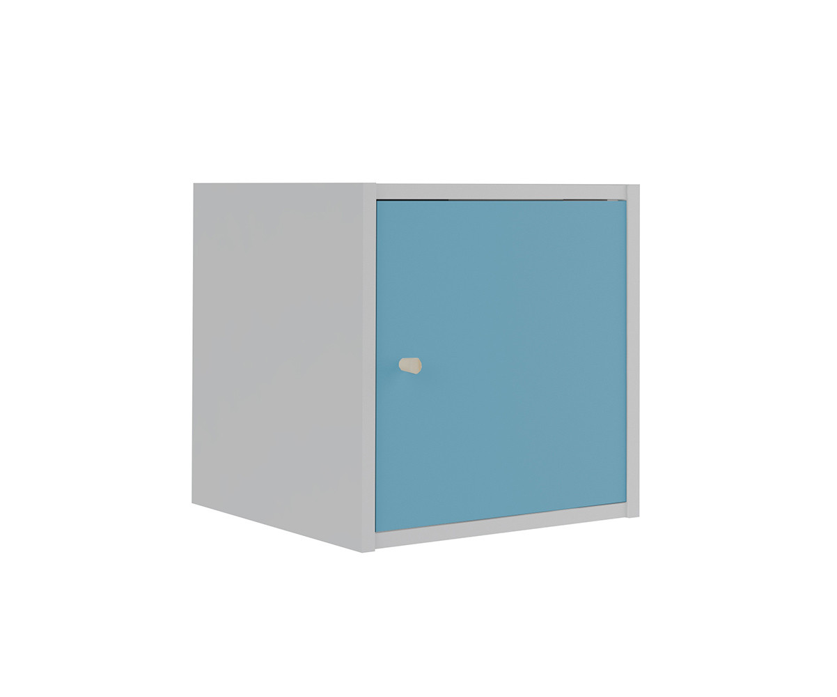 Boîte de rangement carrée en plastique Mixxit coloris blanc