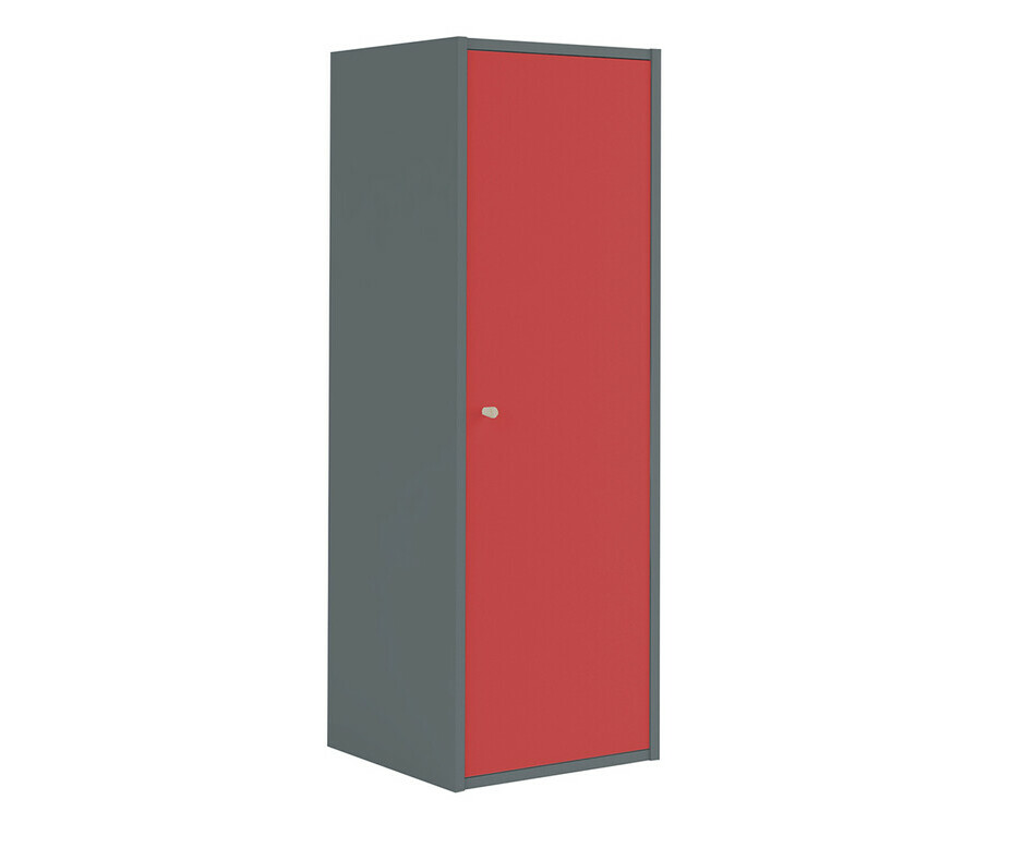 Meuble de Rangements Moov 3 Cases Grises avec une Porte Rouge