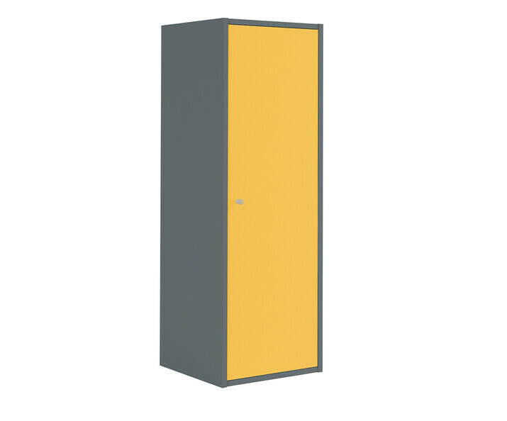 Meuble de Rangements Moov 3 Cases Grises avec une Porte Jaune