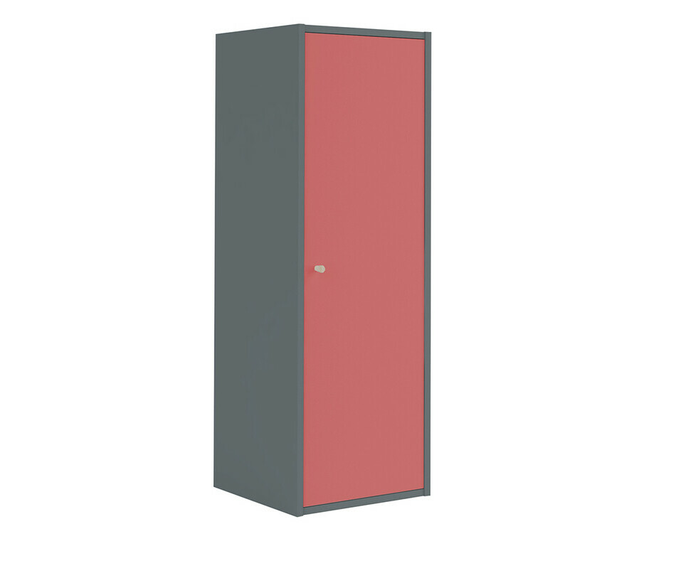 Meuble de Rangements Moov 3 Cases Grises avec une Porte Rose