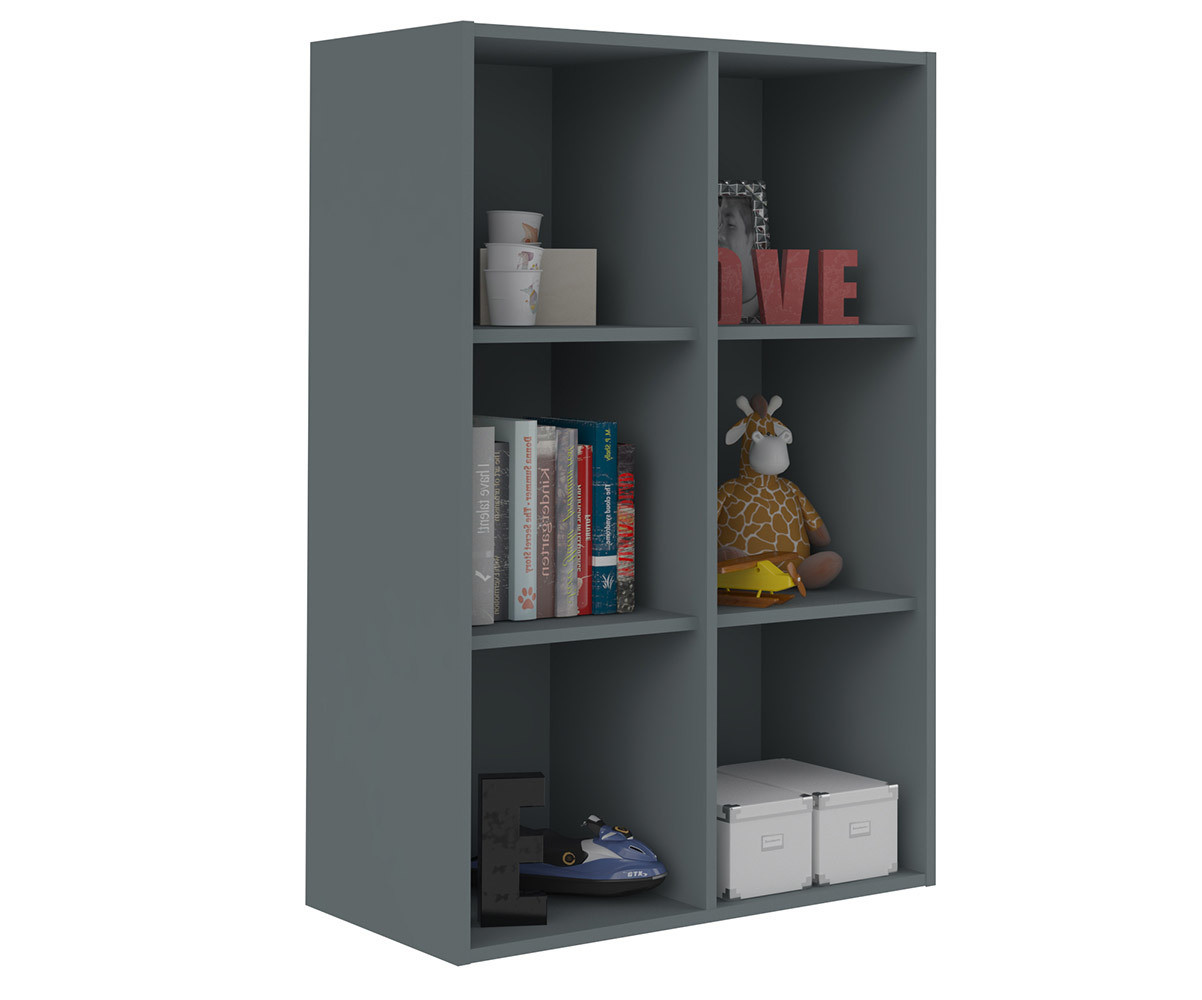 Meuble de rangement 6 cases Moov Gris anthracite