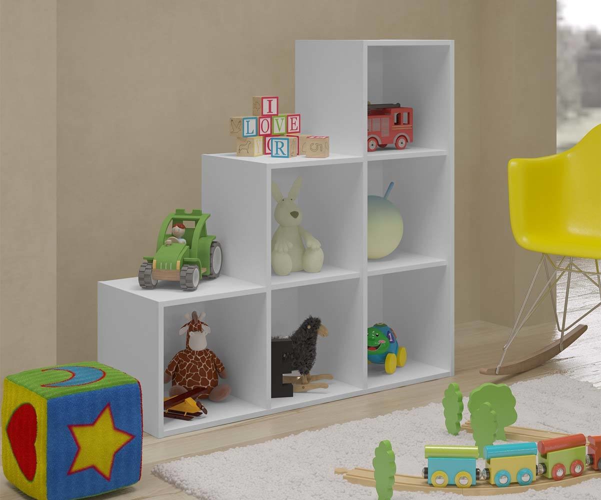 Rangement enfant armoire modulable 6 cubes garçon - Meuble de rangement  enfant - Meuble enfant - Meuble