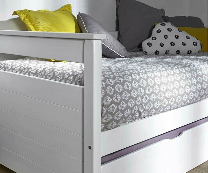 Pack Lit banquette gigogne Mélo blanc