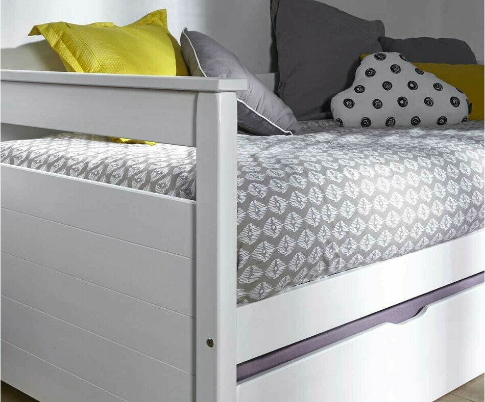 Pack Lit banquette gigogne Mélo blanc
