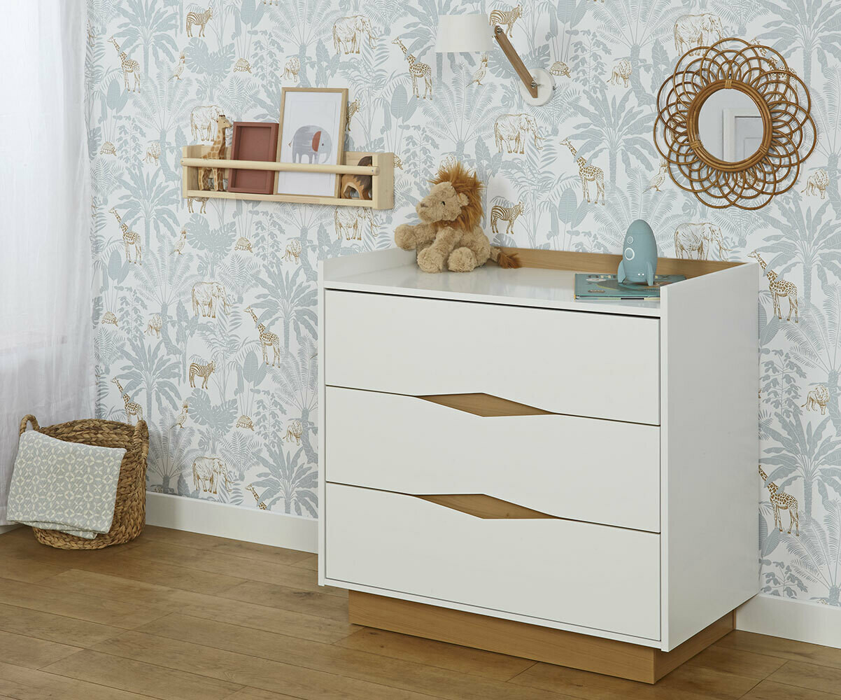 Commode enfant Jaipur Blanc et bois