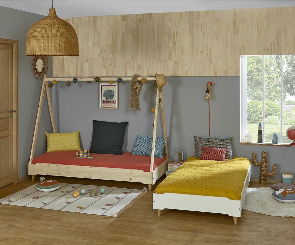Lit Enfant Avec Pieds Happy Sommier Integre Fabrication Francaise