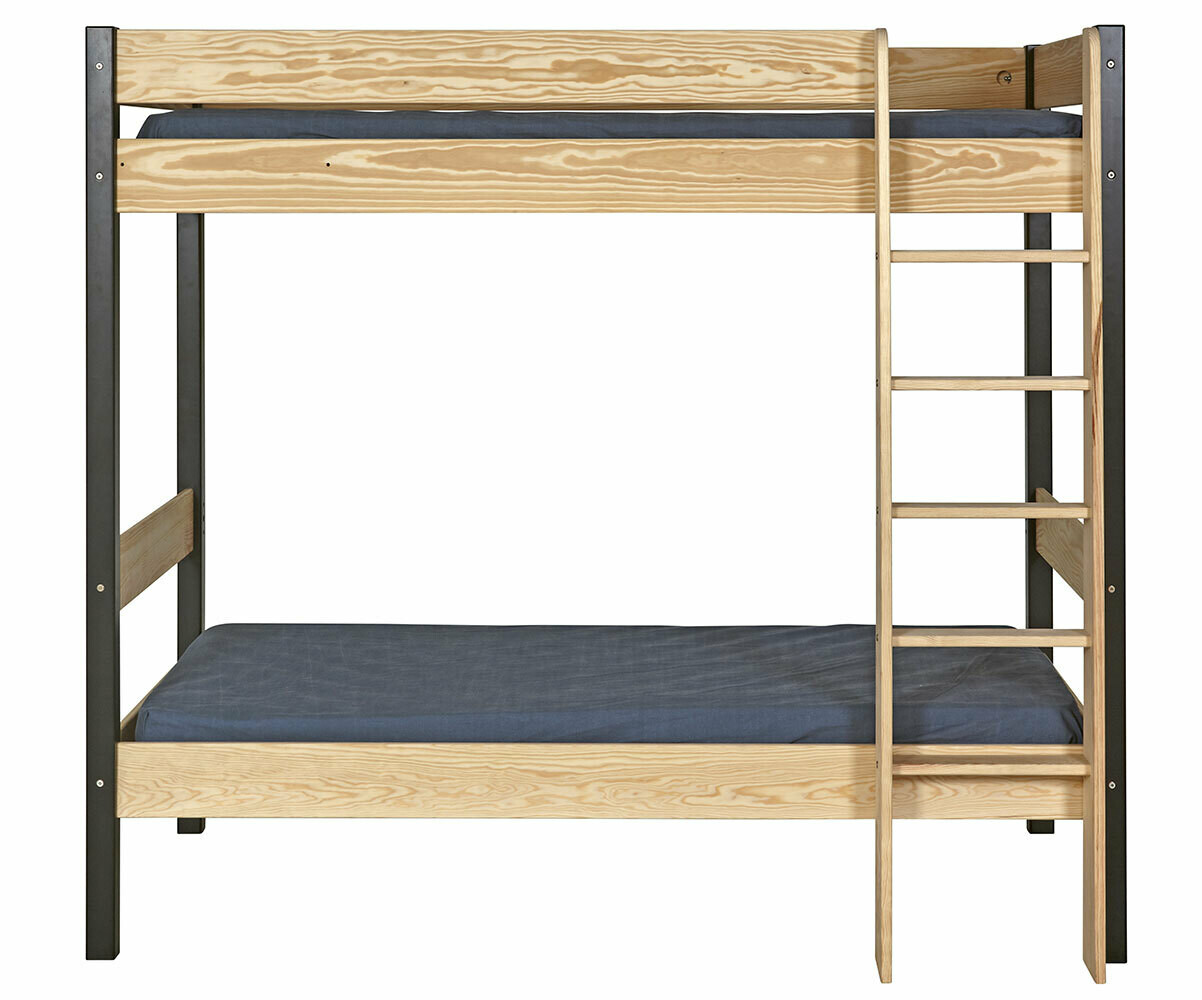 Lit superposé adulte 90x190 Clay en pin massif livré avec matelas