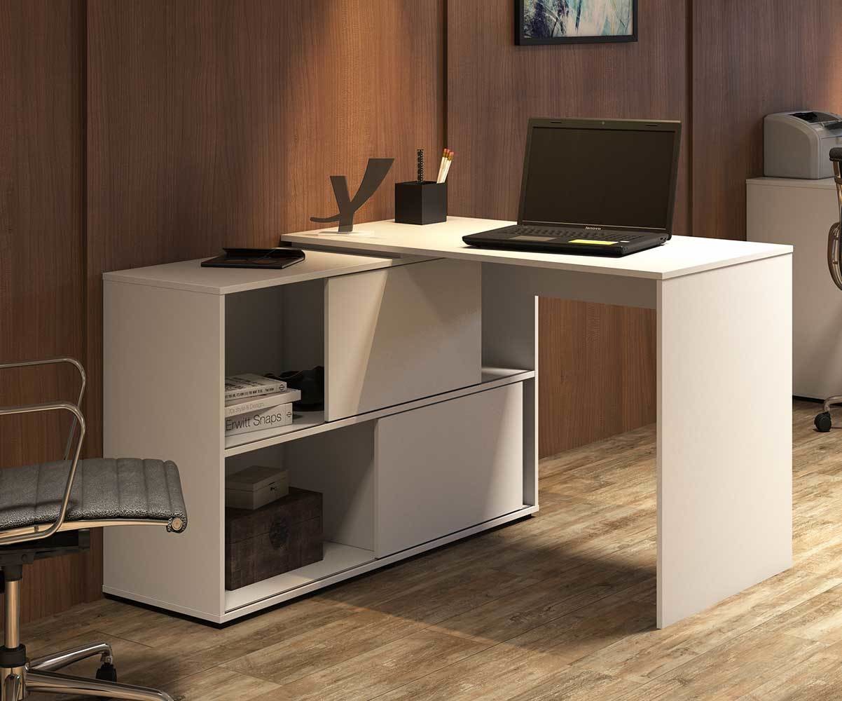 Bureau Adulte Snow - Mobilier Pratique au Style Moderne