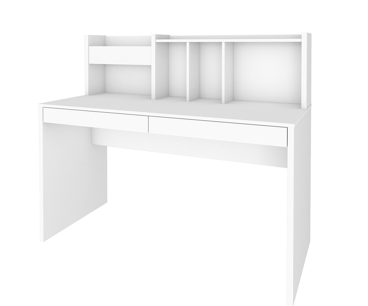 Bureau adulte avec rangements Iléo Blanc