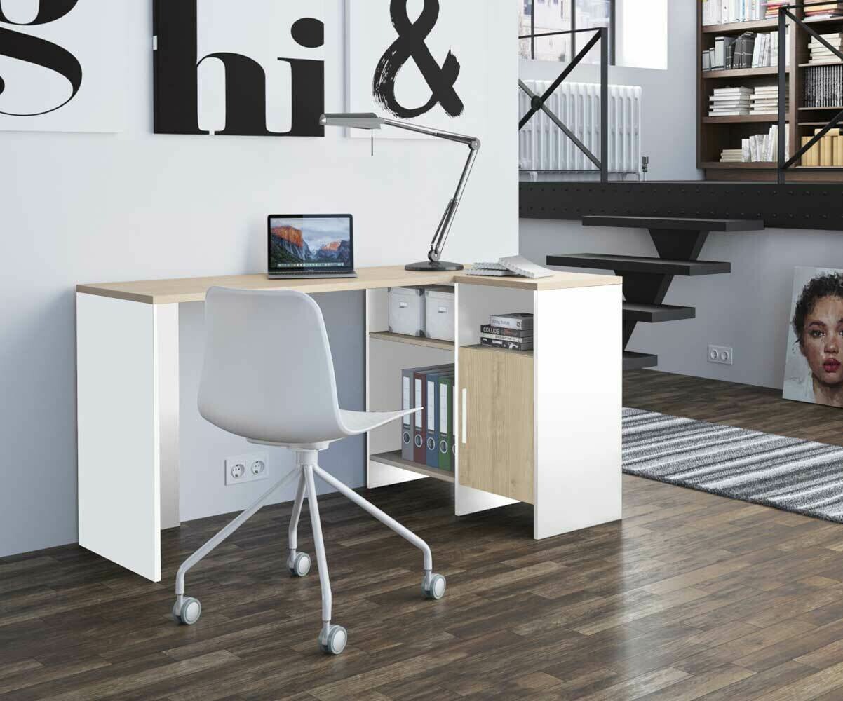 Bureau enfant Brixton Chêne et blanc