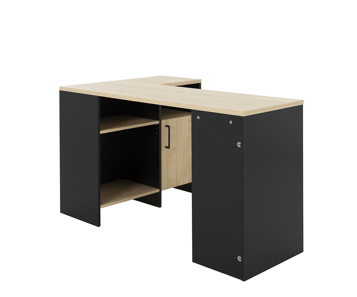 Bureau Ado Brixton. Meuble d'Angle avec Rangements