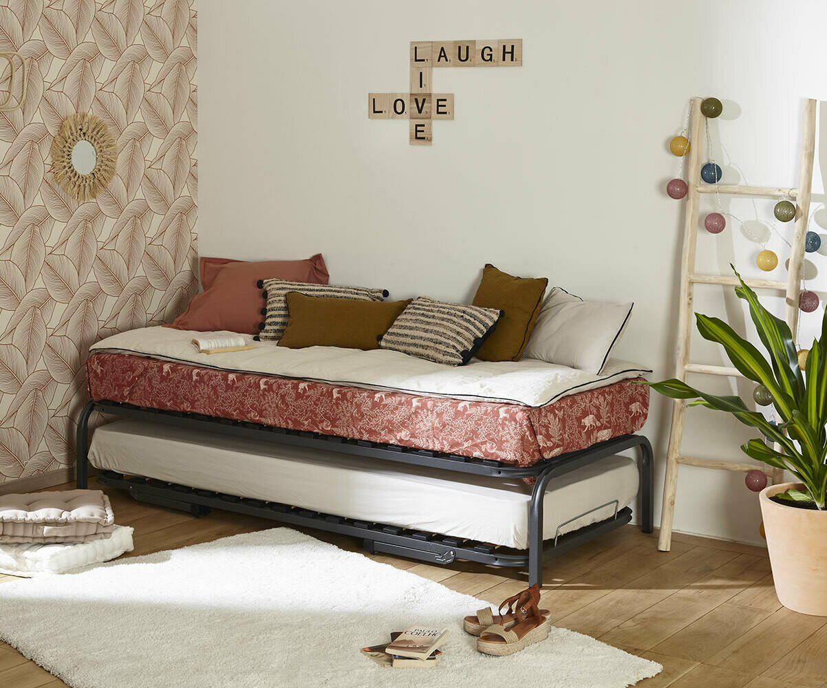 Pack sommiers gigogne enfant avec matelas Sona 70x190 cm