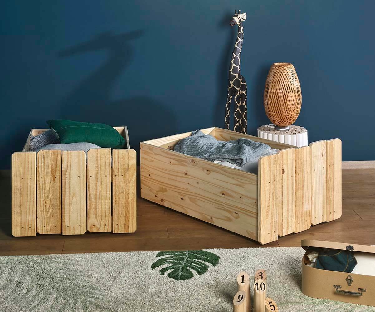 Tiroirs pour lit cabane enfant Swam Bois naturel