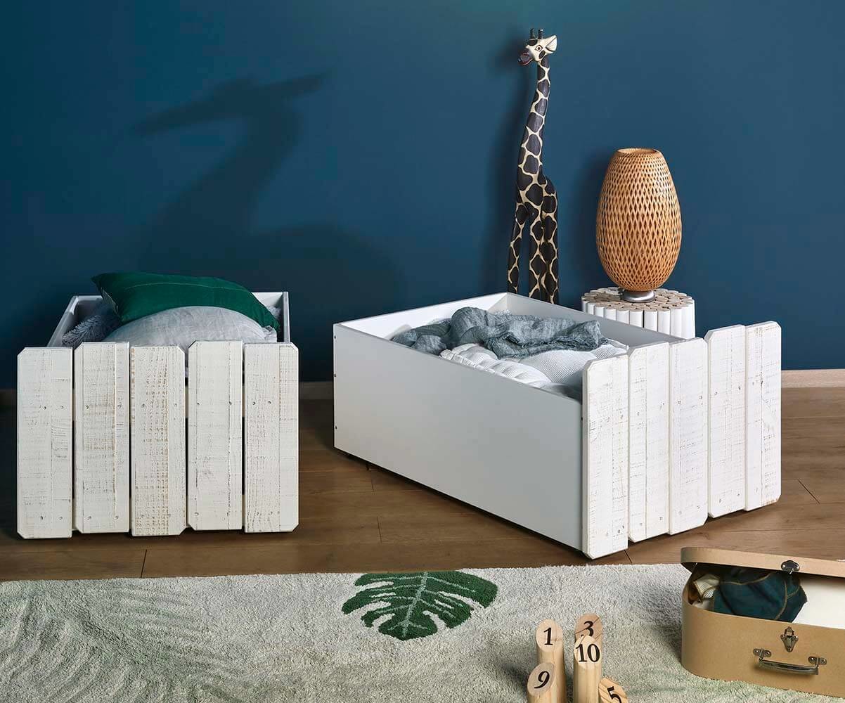 Tiroirs pour lit cabane enfant Swam Blanc
