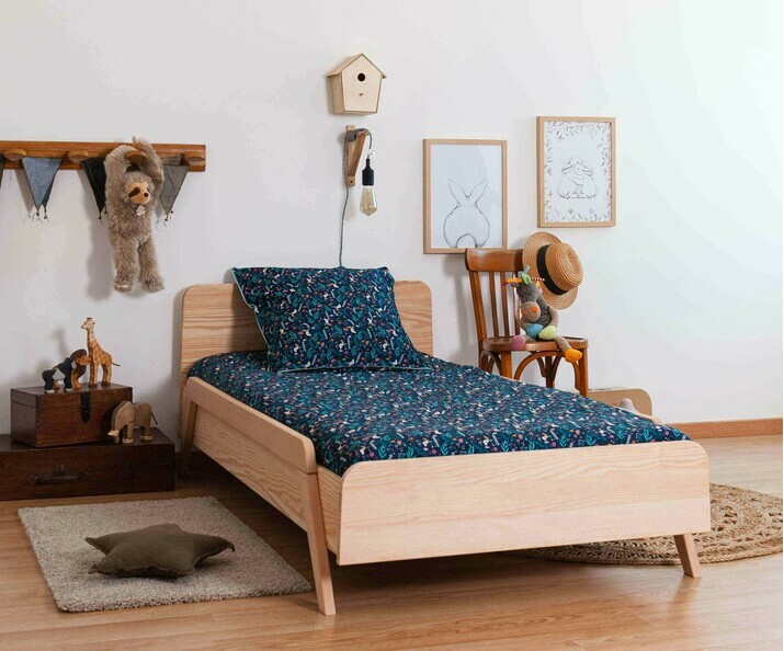 Barrière de lit enfant 120 cm - finition bois brut