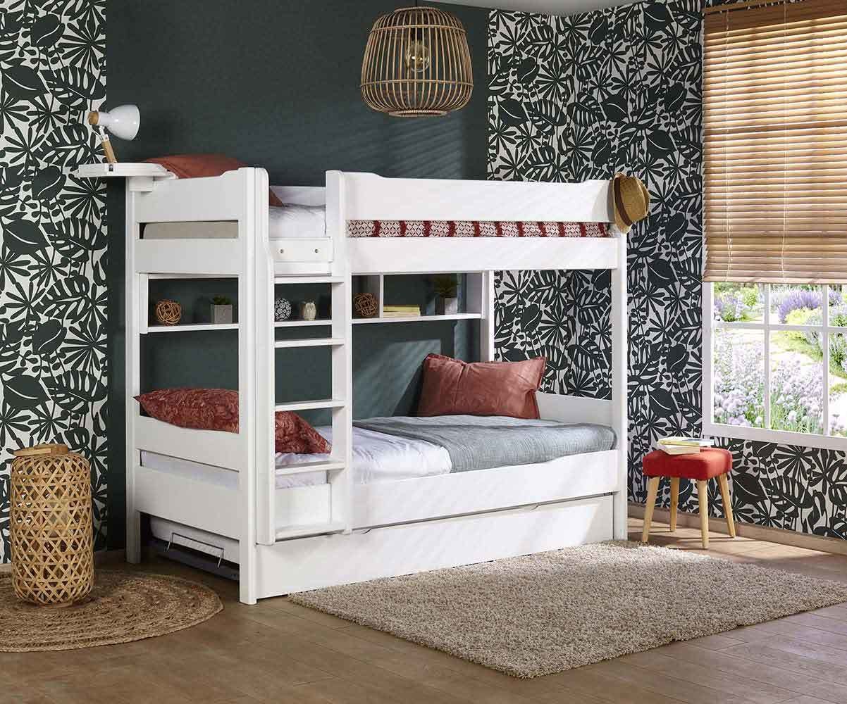 Lit superposé adulte Tigg Blanc 90x190 cm