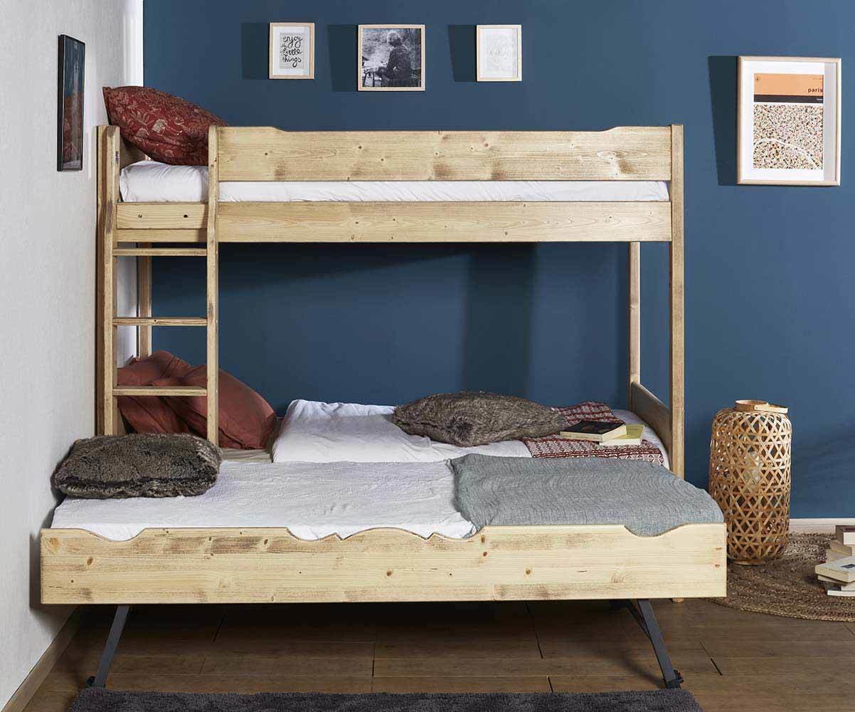Lit Superpose Enfant Avec Sommier Gigogne Antee Fabrication Francaise