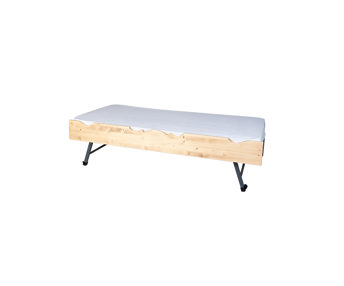 Sommier gigogne adulte avec façade Antee Bois 70x190 cm