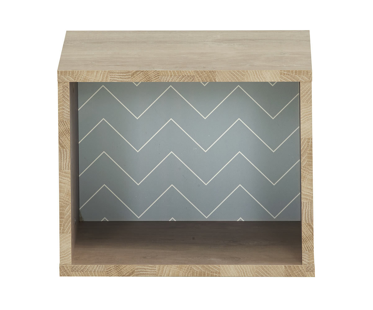 Cube mural ado Pearl Blanc et bois