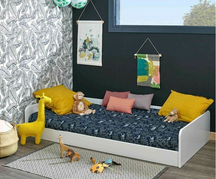 Lit Enfant avec Sommier - Octave. Mobilier en Pin Massif. Dès 3 ans