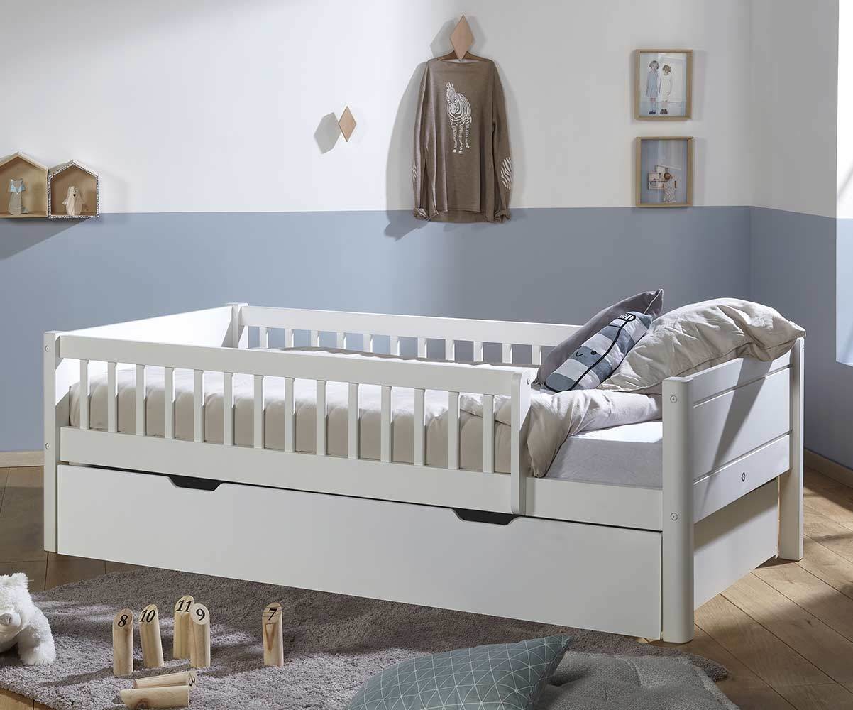 Lit Enfant Avec Sommier Et Tiroir Rio Mobilier En Bois Massif Mdf