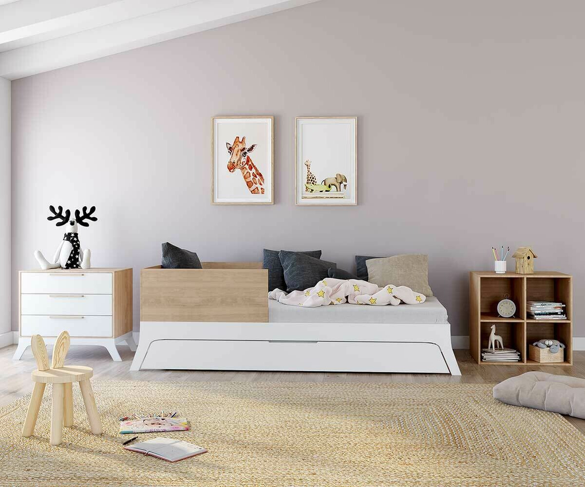 Générique Lit Bébé Ted Avec Matelas, Tiroir Et Kit De 2025 Pas Cher