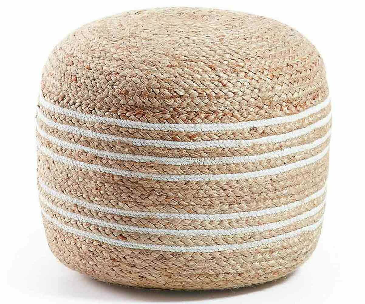 Pouf Raya Blanc 45 cm