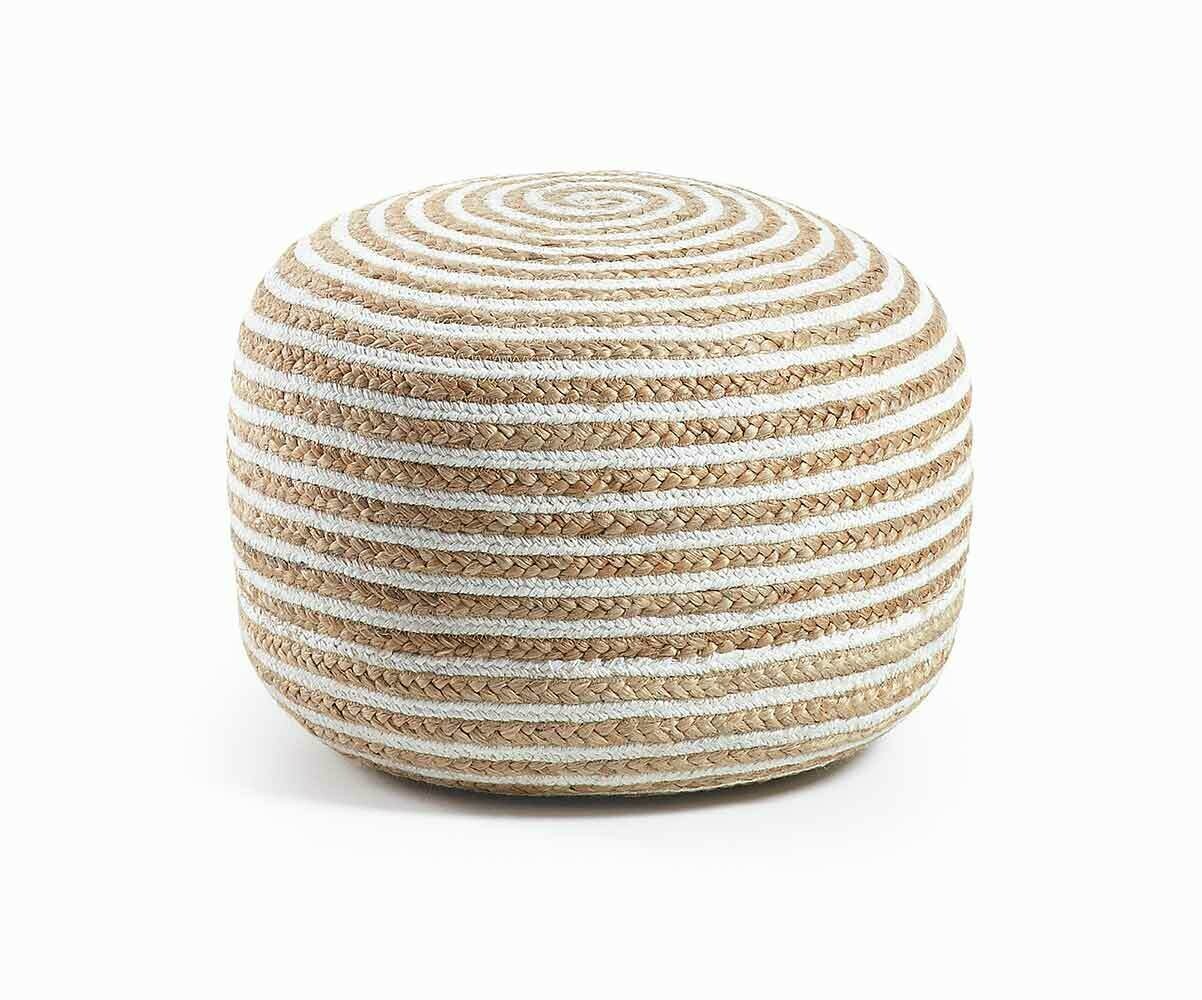 Pouf Raya Blanc 50 cm