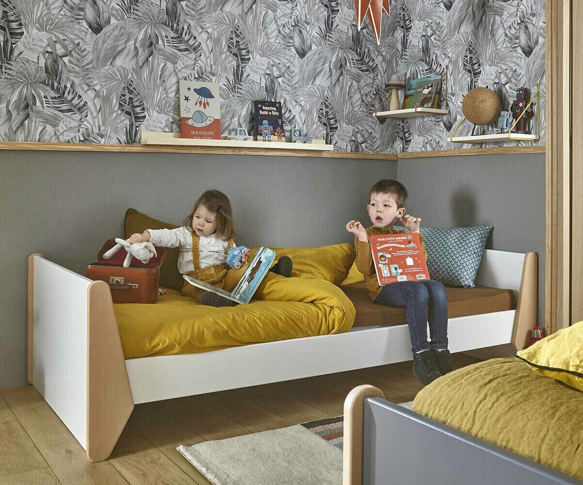 Lit Enfant Design Kolmio en Bois Massif. Couchage 1 place 90x190 cm