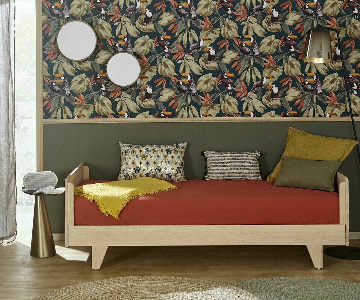 Lit gigogne ado avec matelas Nature Bois naturel 80x200 cm/Opt:1 couchage