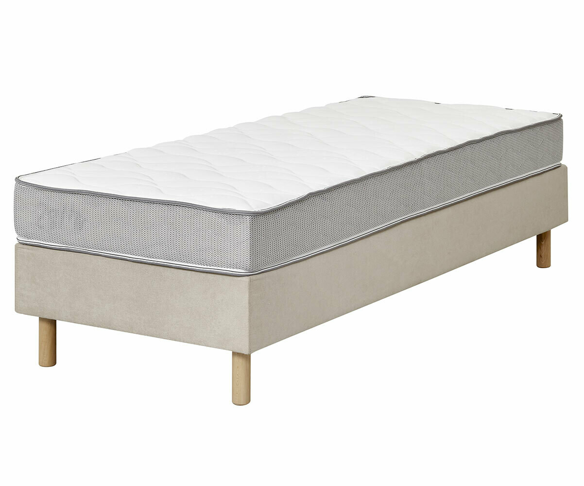 Sommier tapissier enfant simple Divo Écru 80x200 cm